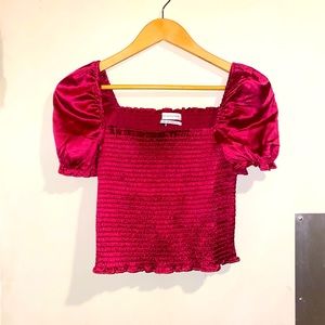 Shiny Hot pink top 😍